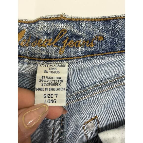 Wet Seal Jeans Juniors Jeans Size 7 Long Denim Jeans Y2K - Picture 6 of 13
